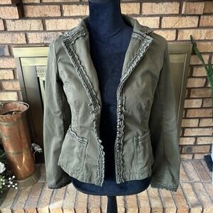 J Crew Classic Twill Broken In Chino Jacket Women's  Size Small